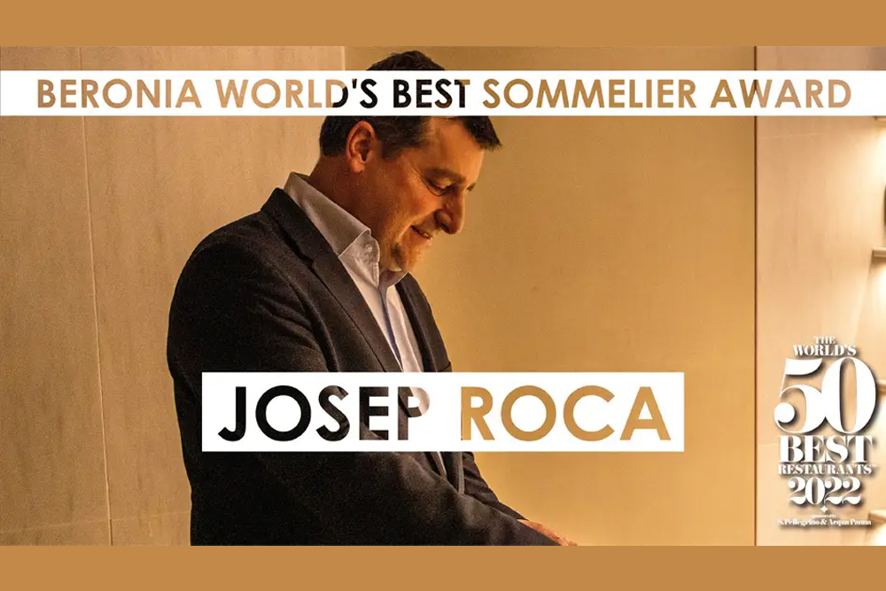 Beronia premia a Josep Roca como el mejor sommelier en The World 50 Best Restaurants 2022